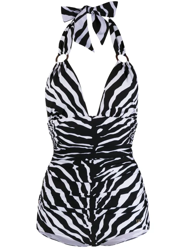 zebra print one piece swimsuit