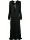 Ann Demeulemeester long sleeve tie neck dress - Black