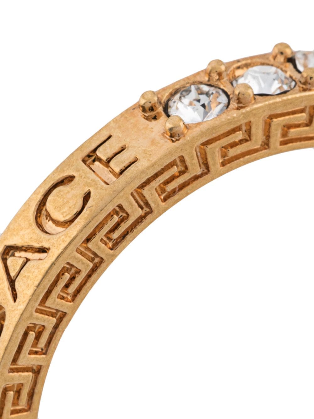фото Versace кольцо greca с кристаллами