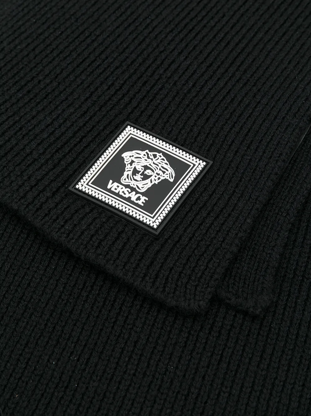 Affordable Versace Medusa wool ribbed scarf Women