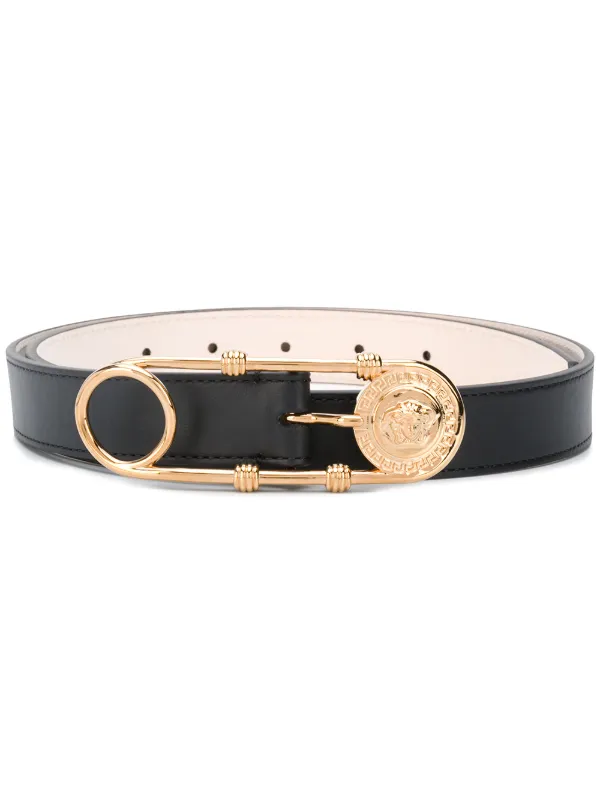 black versace belt gold buckle