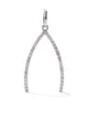Image 1 of AS29 18kt white gold pave diamond V pendant