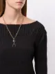 Image 2 of AS29 18kt white gold pave diamond V pendant