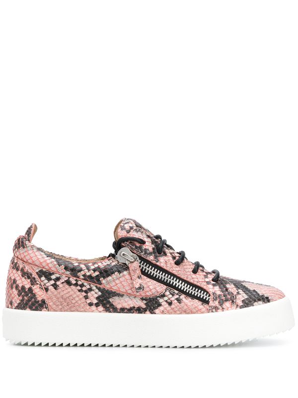 giuseppe zanotti snakeskin sneakers