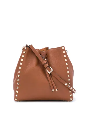 milly perforated leather bucket bag