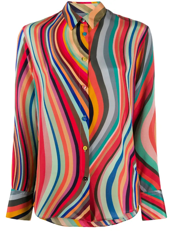 PS Paul Smith Swirl 印花衬衫- Farfetch