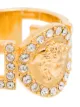 Versace Medusa coin crystal ring