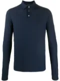 Zanone long sleeve polo shirt - Blue