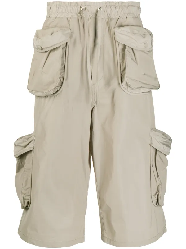 elasticated cargo shorts