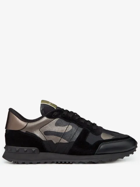 Valentino Garavani Rockrunner camouflage noir metallic sneaker