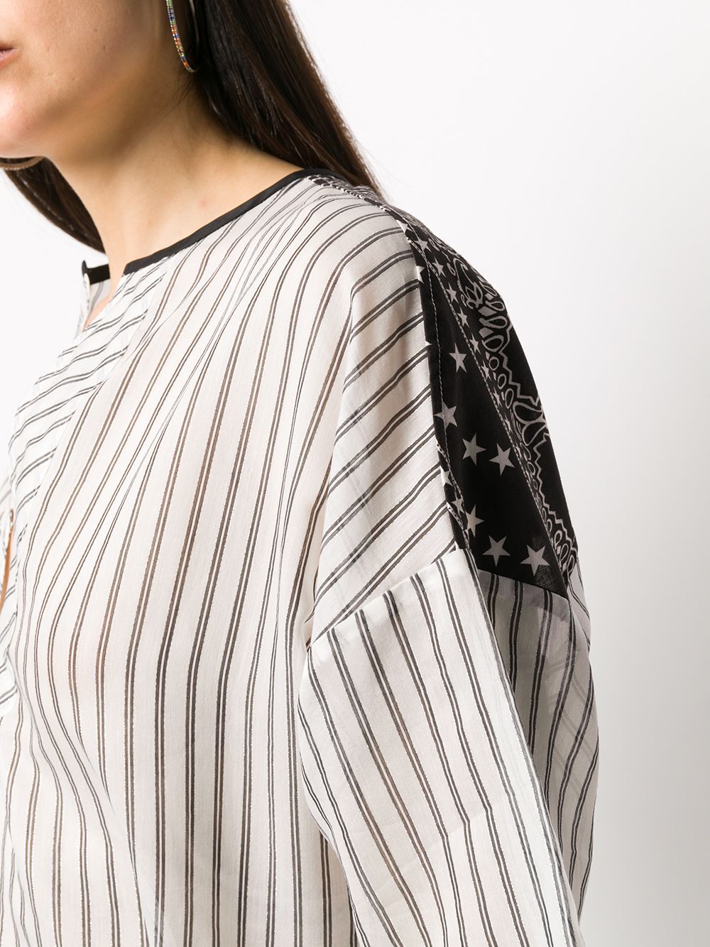 фото 8pm striped print shirt