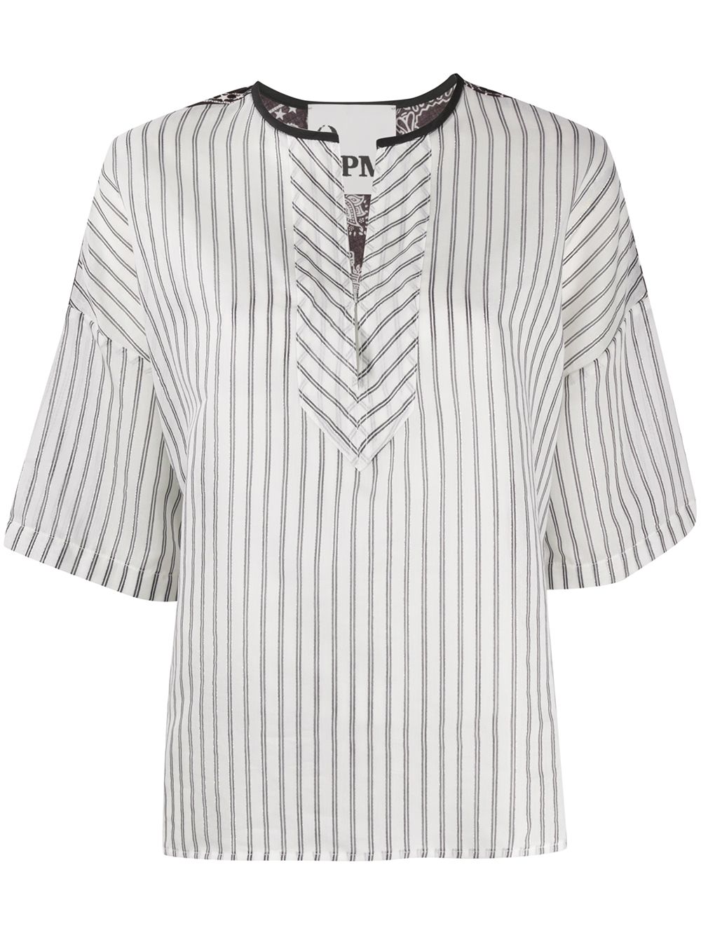 фото 8pm striped print shirt