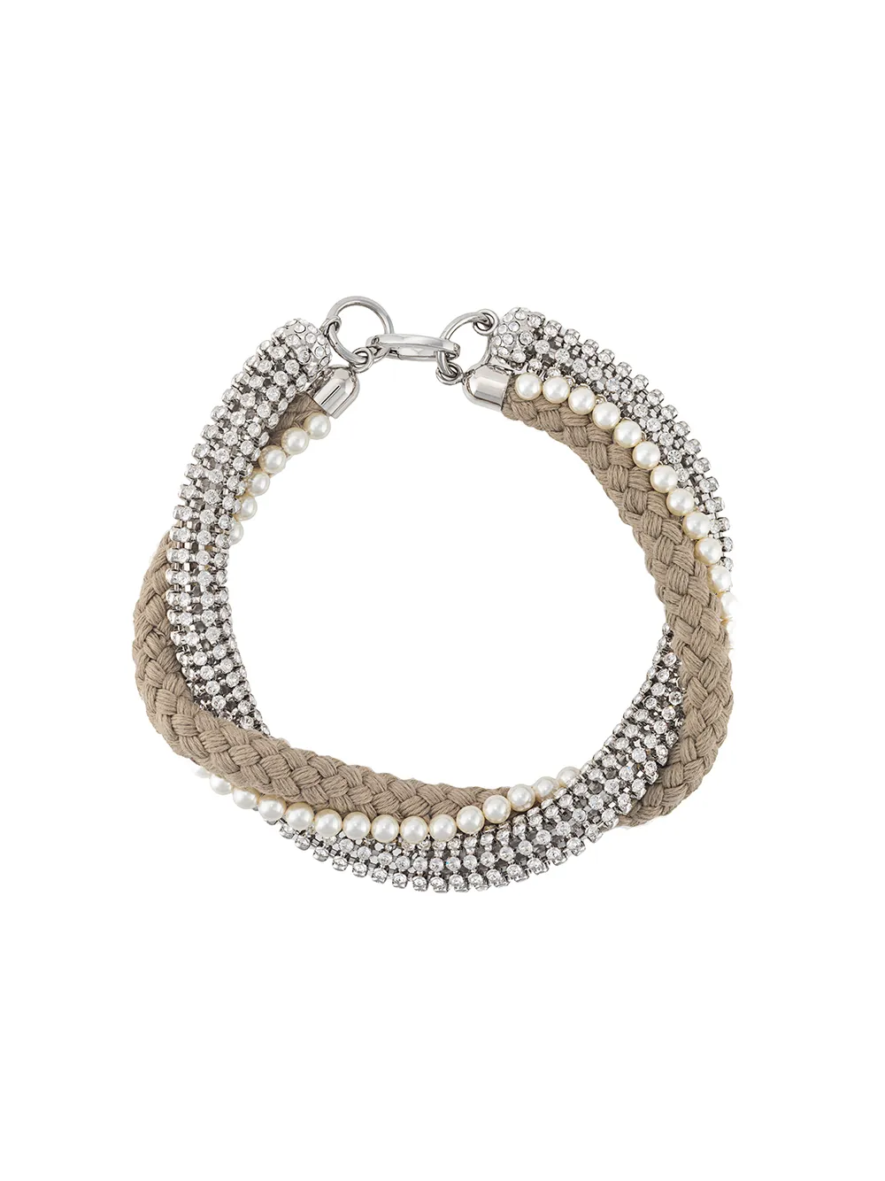 woven embellished necklace