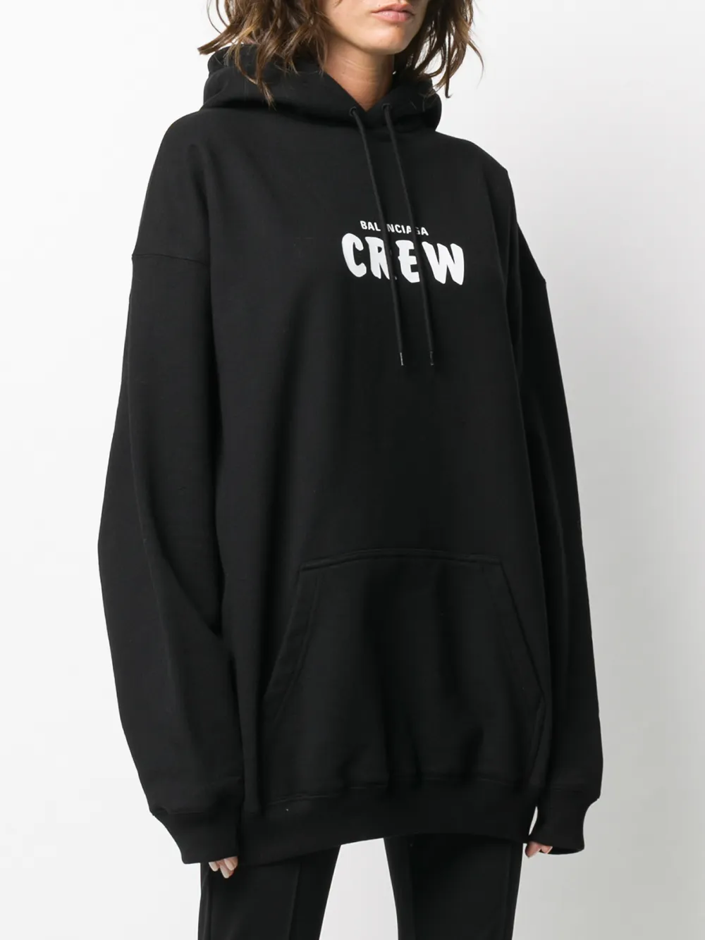 Balenciaga Crew Oversize Hoodie - Farfetch