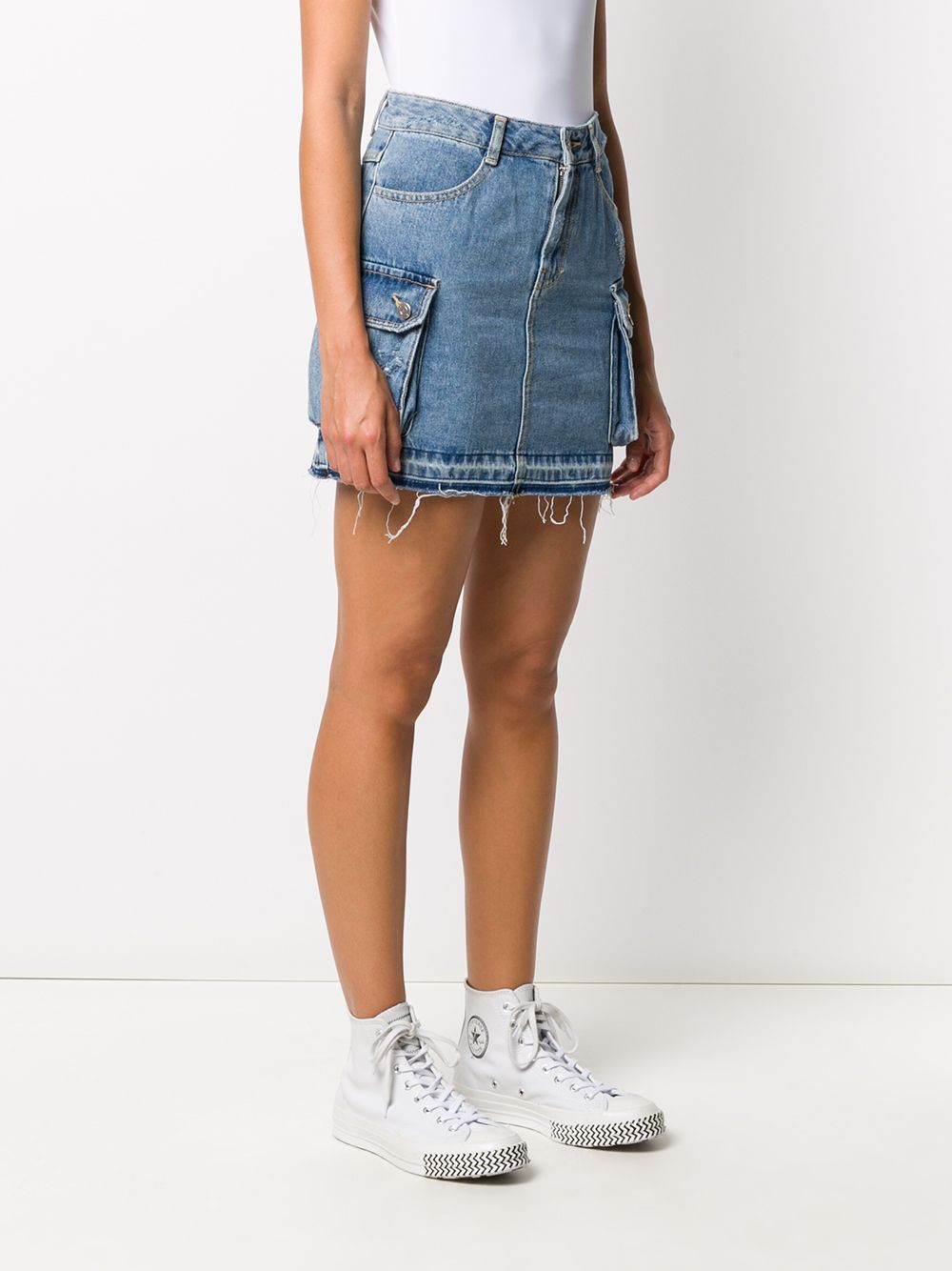 cargo jean skirt