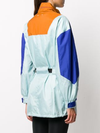 colour-block belted jacket展示图