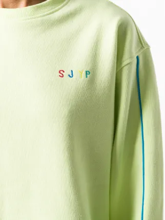 slogan embroidered crewneck sweatshirt展示图