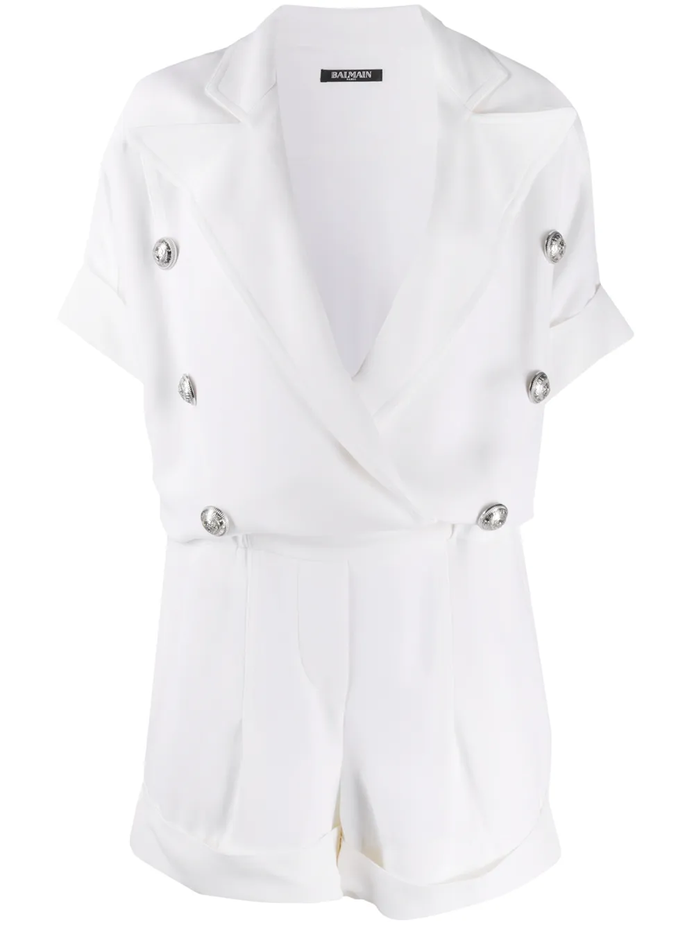 Balmain combishort à revers crantés | blanc | Image 1