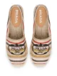 Prada logo embroidered tape espadrilles