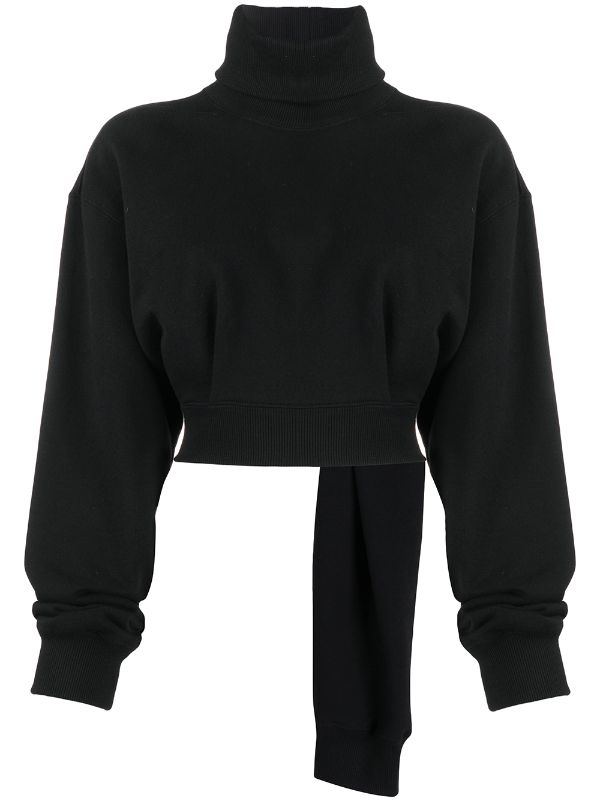 cropped polo neck jumper