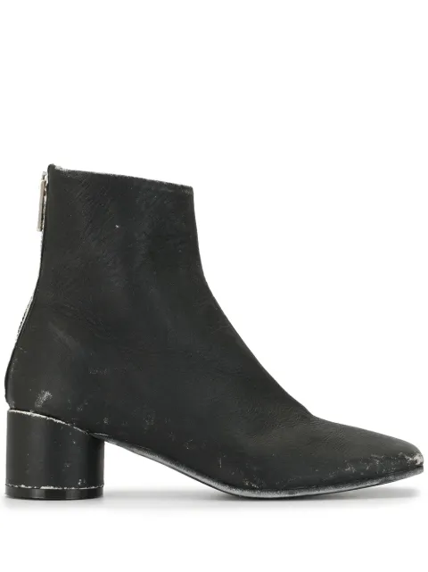 MM6 Maison Margiela بوت كاحل بتأثير مهترئ