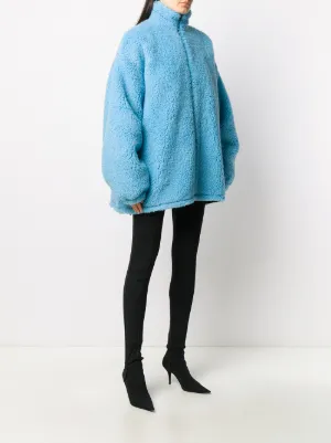 balenciaga fleece coat