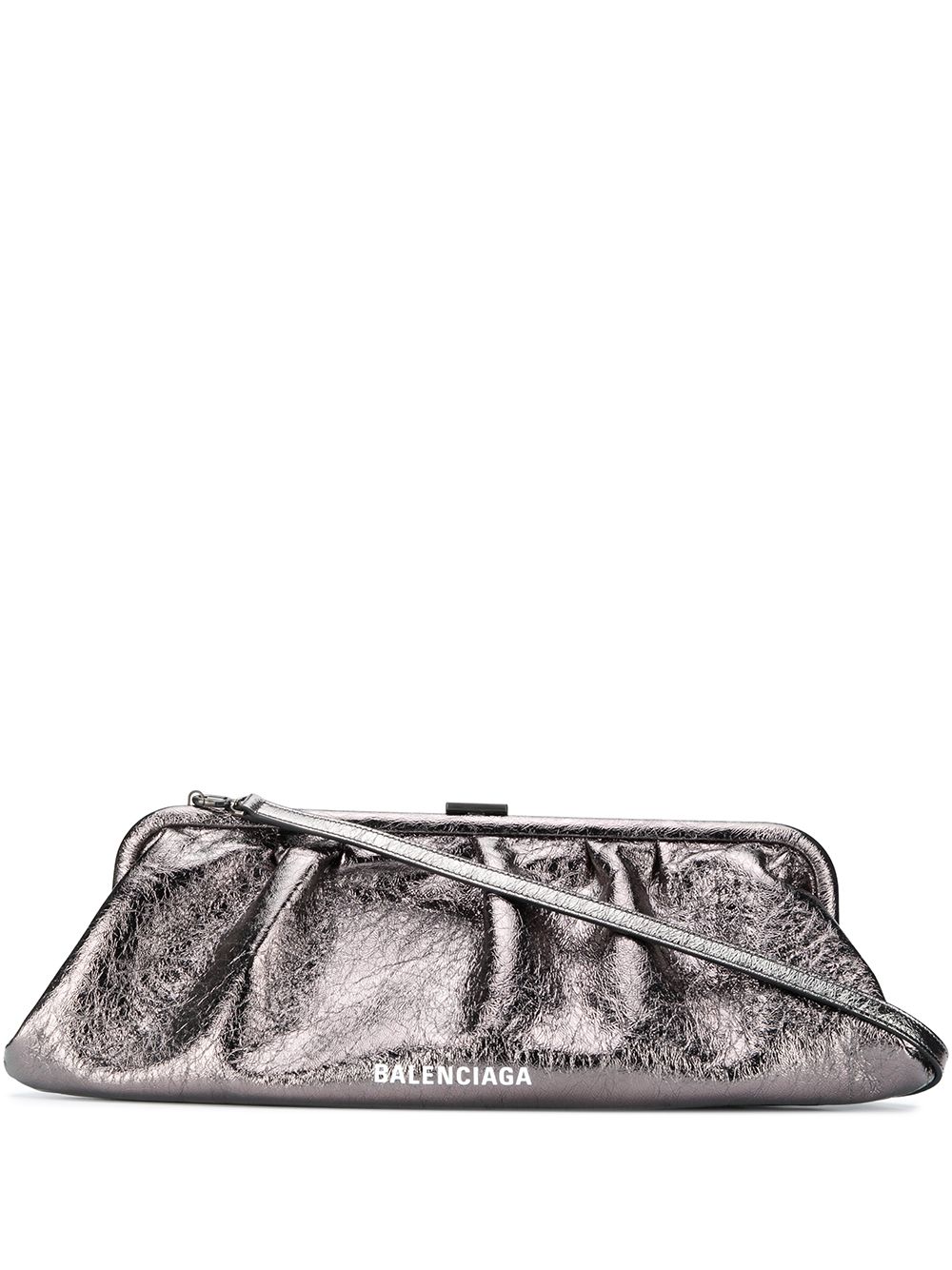 фото Balenciaga клатч cloud с эффектом металлик