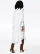 Rave Review tie-fastening logo-print shirt dress