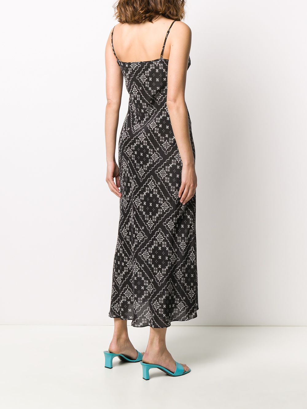 фото Rixo fitted bandana print slip dress