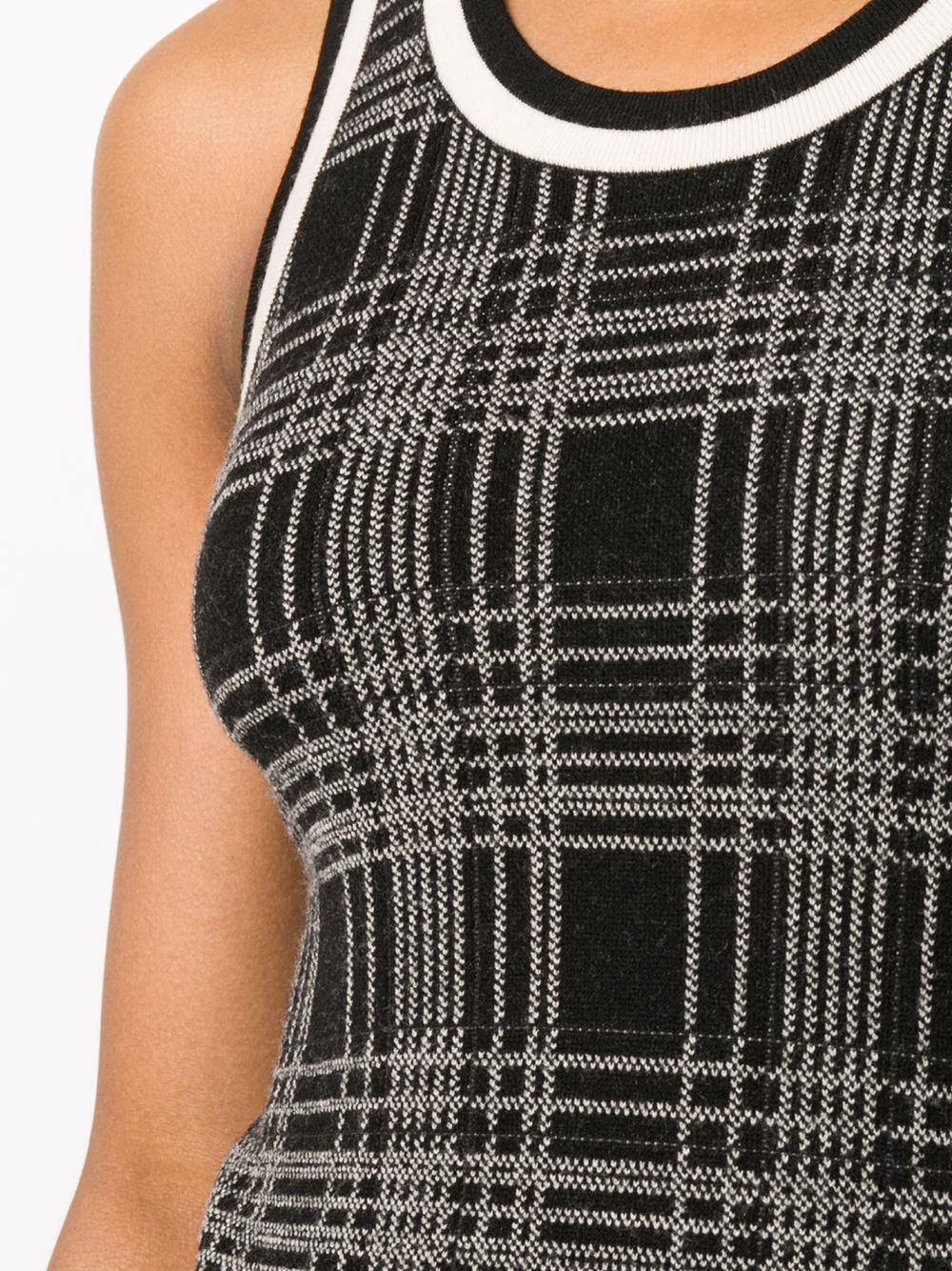 фото Nagnata knitted check tank top