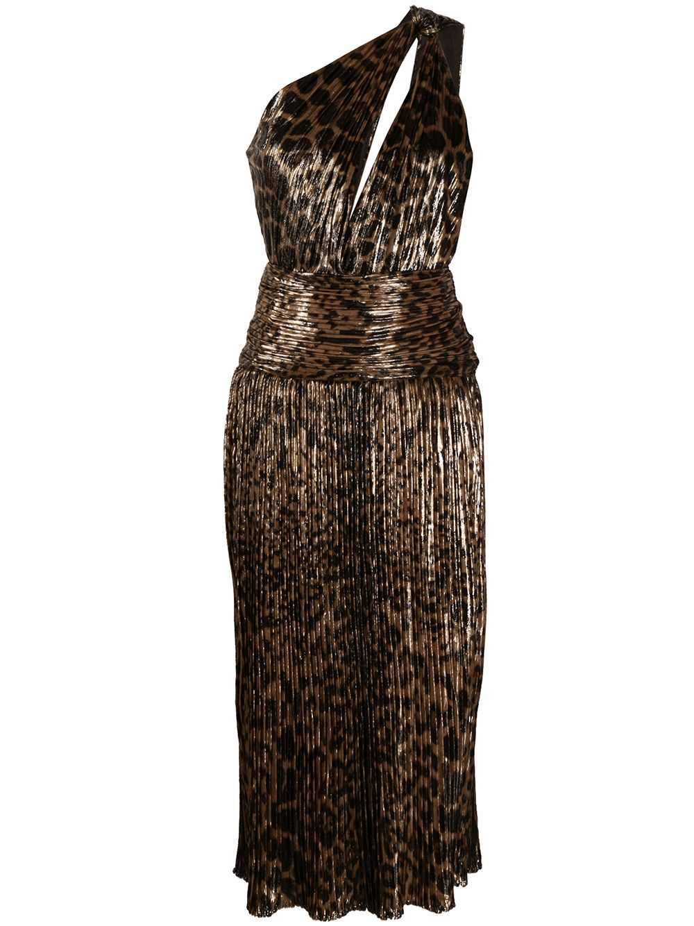фото Saint laurent платье на одно плечо с леопардовым принтом