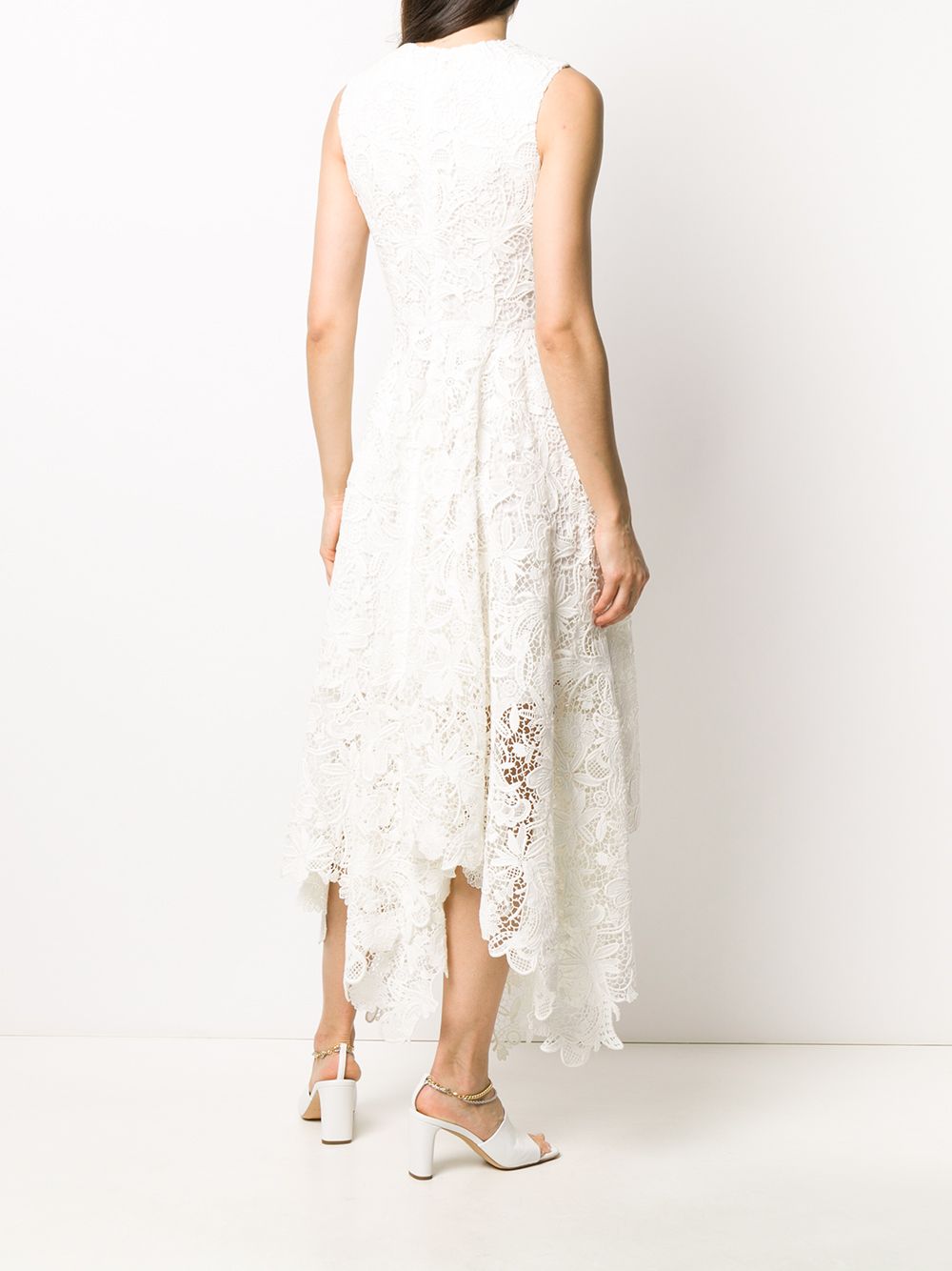 Alexander McQueen Floral Lace Asymmetric Dress - Farfetch