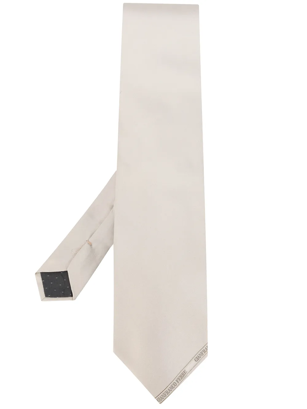 

Gianfranco Ferré Pre-Owned corbata con logo bordado 1990 - Gris