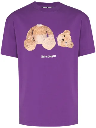 purple Palm Angels bear print T-shirt 