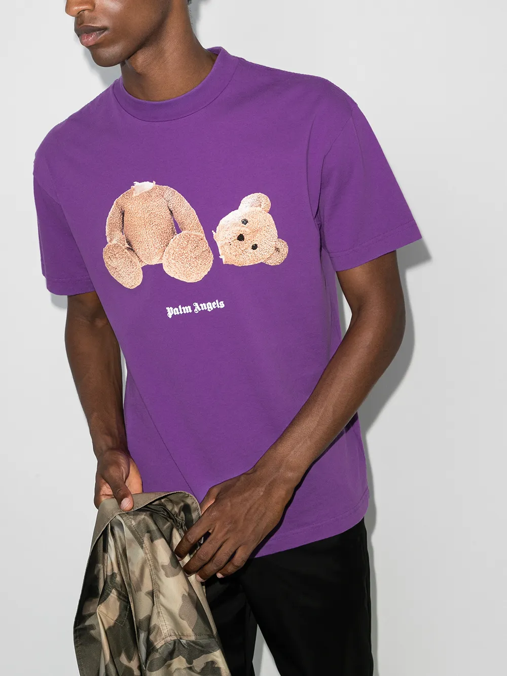 palm angels purple bear t shirt