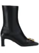Image 1 of Versace Greca 60 mm buckle leather ankle boots