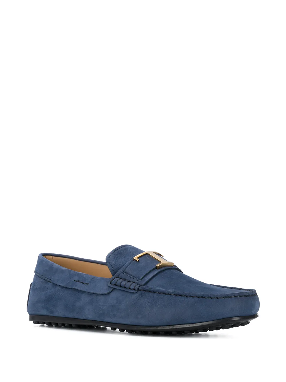 Tod's Loafers met T-plakkaat - Blauw