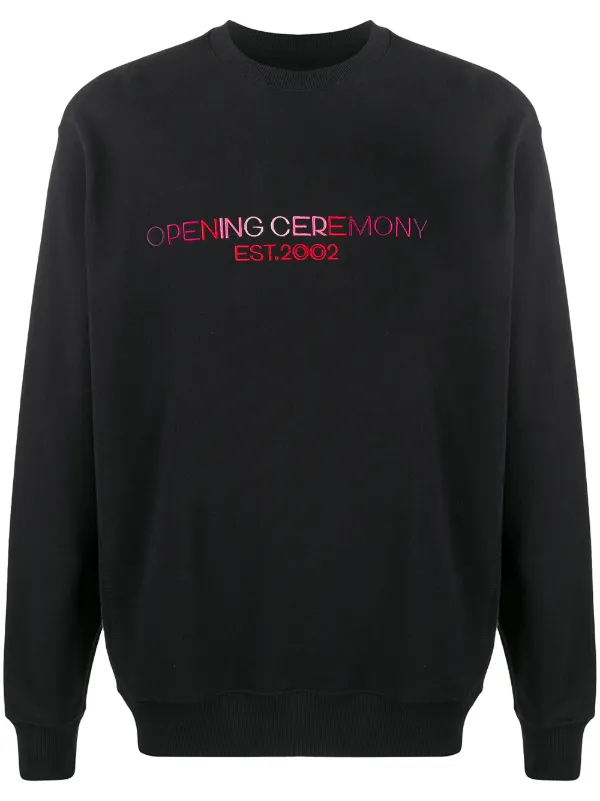 Opening Ceremony embroidered-logo crew-neck Sweatshirt | Black 