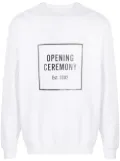 Opening Ceremony box logo crew neck sweatshirt - White