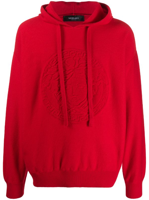 red versace hoodie