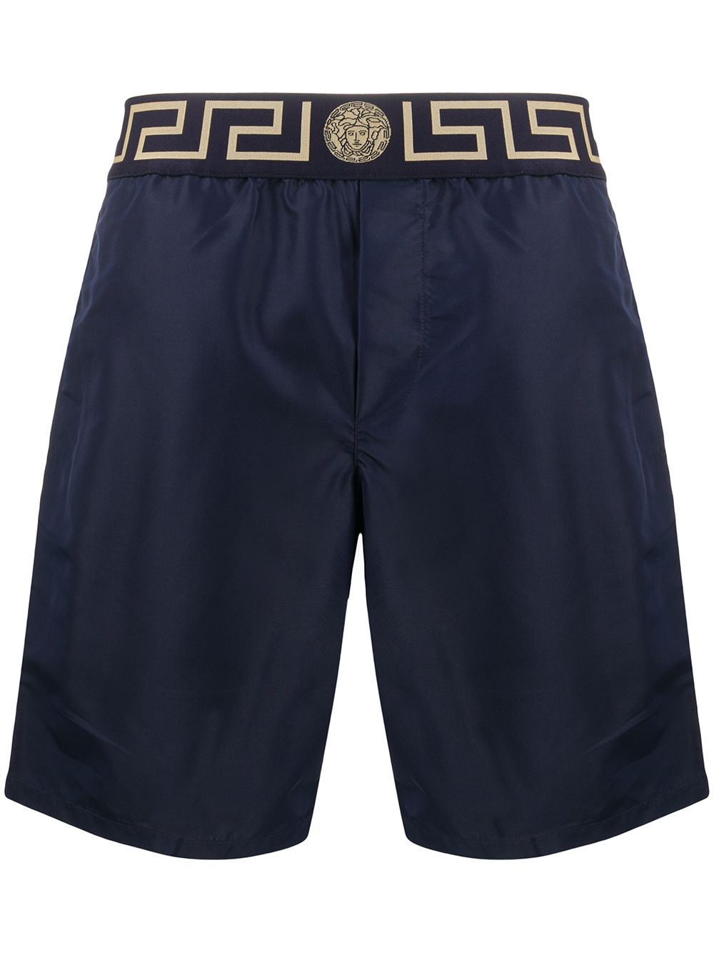 

Versace shorts de playa con motivo Greca - Azul