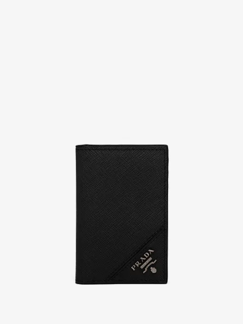 Prada cartera plegable de piel saffiano