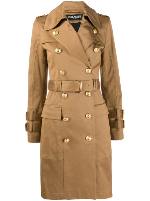 balmain trench coat