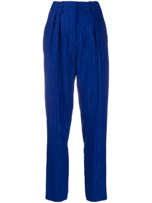 pinstripe tapered trousers women's