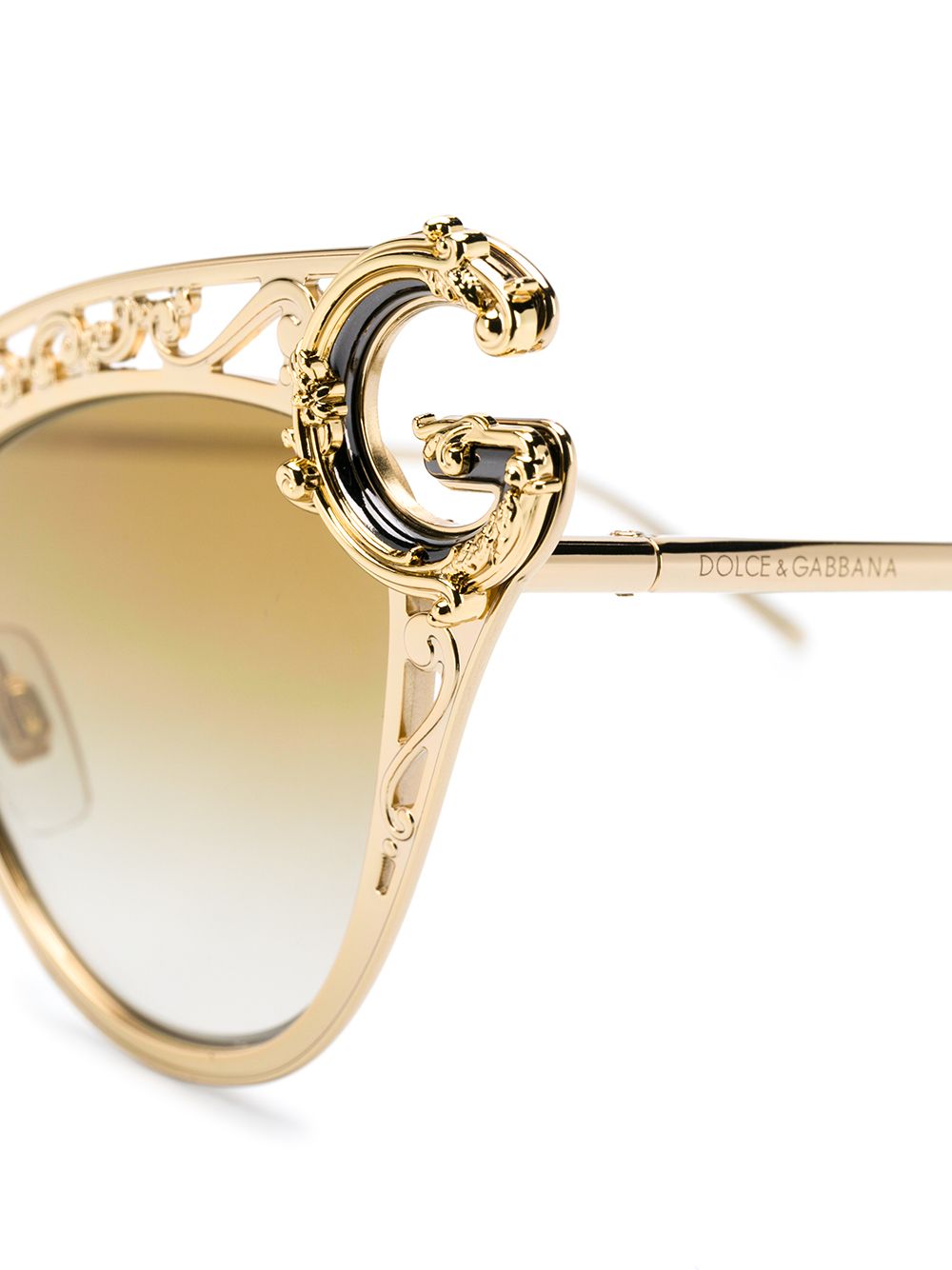 фото Dolce & gabbana eyewear солнцезащитные очки devotion в оправе 'кошачий глаз'