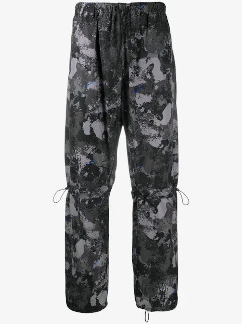 COUNTY OF MILAN high-rise camouflage-print track pants