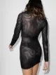 Louisa Ballou split-ring mesh dress