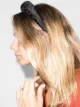 Image 2 of Fendi black FF padded silk hairband
