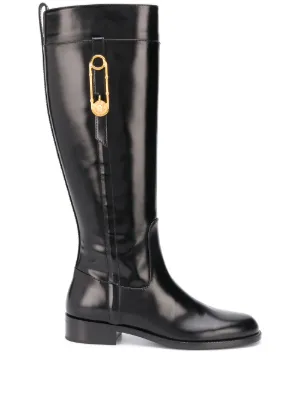 Safety Pin boots by Versace, available on farfetch.com for $2225 Jennifer Lopez Shoes SIMILAR PRODUCT