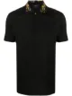 Image 1 of Versace embroidered collar polo shirt